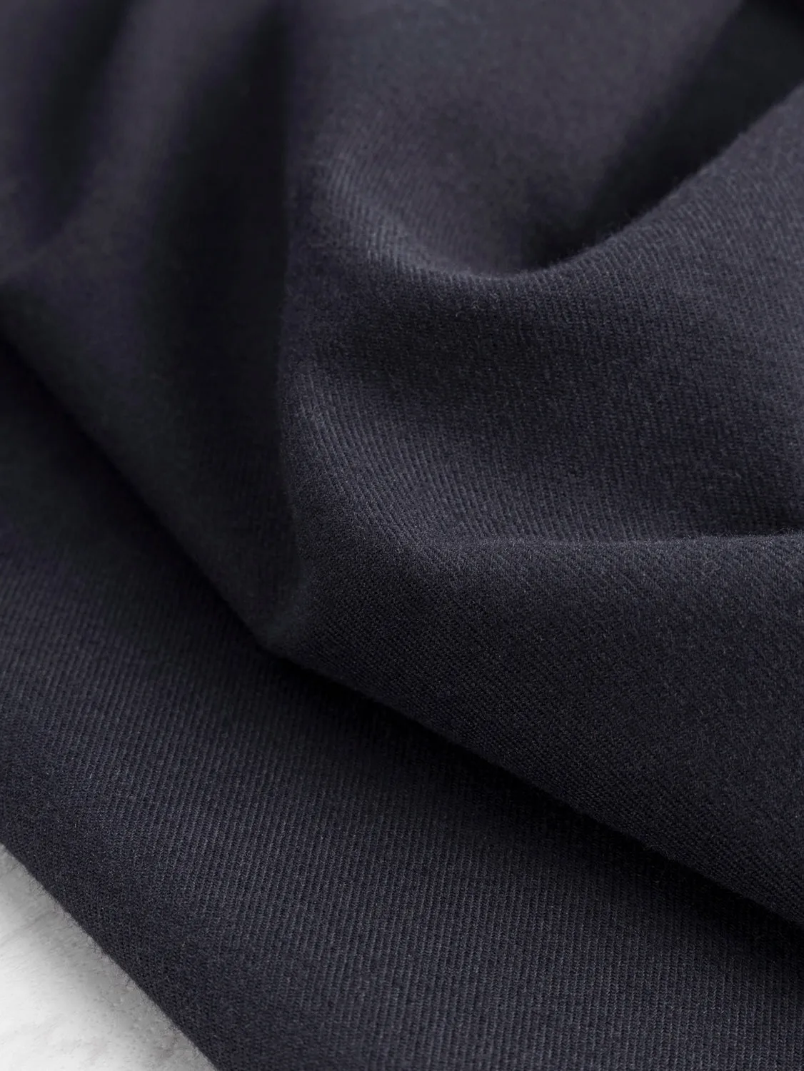 Solid Cotton Flannel Twill - Navy - Swatch