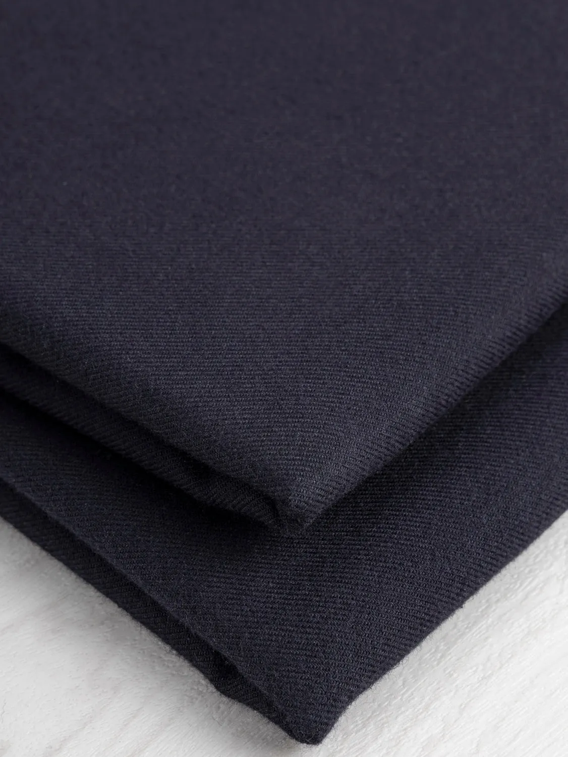 Solid Cotton Flannel Twill - Navy - Swatch