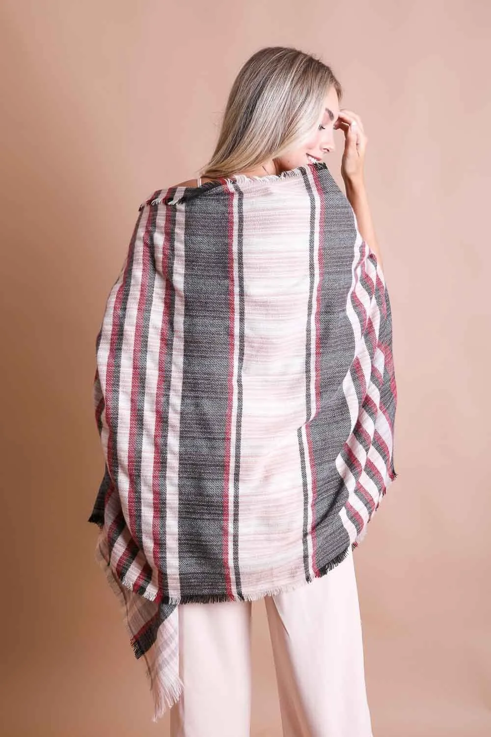 Tartan Check Pocket Ruana